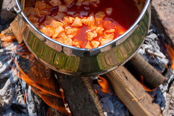 stew in a cooking pot