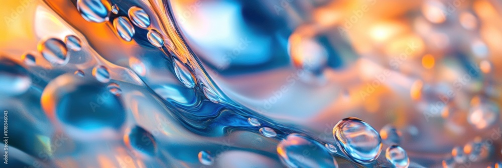 Aufkleber vibrant abstract waves, a dynamic display of colorful fluid motion and shimmering light reflections 