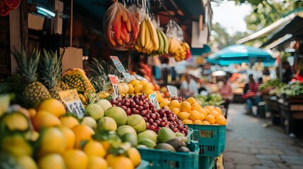 41. A vibrant market scene showing the demand for virtual assistant services