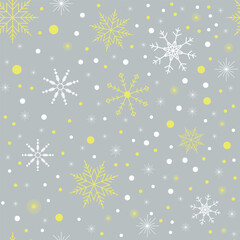 Christmas background with snowflakes. Seamless Christmas pattern