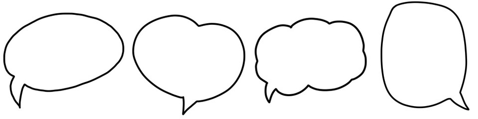 Hand drawn text frame, doodle black lines