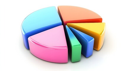 Obraz premium 21. A visually striking pie chart showing the distribution of virtual assistant tasks