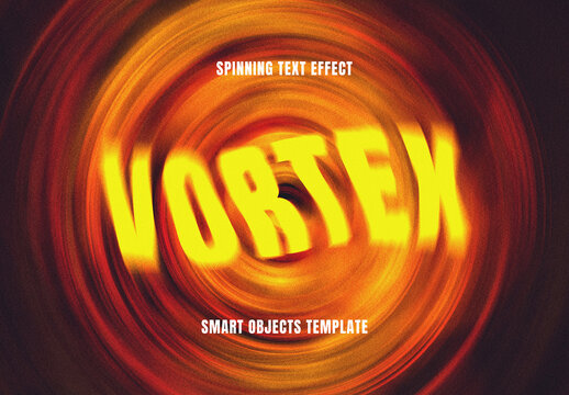 Spinning Vortex Text Effect Mockup