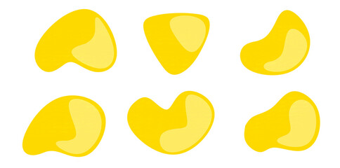Abstract fluid Shapes blob element set illustration