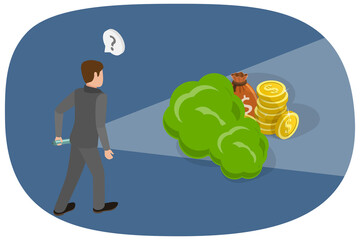 3D Isometric Flat  Illustration of Hidden Fees, Not Fair Price