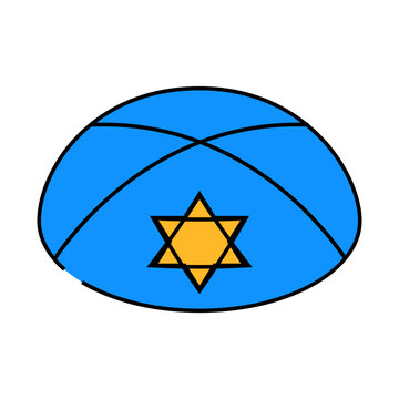 kippah yarmulke jewish line icon vector. kippah yarmulke jewish sign. isolated symbol illustration