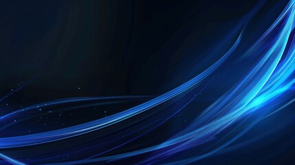 Obraz premium Abstract Blue Lines, Glowing Waves