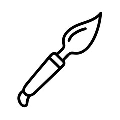 Silhouette of a paintbrush. Paintbrush icon vector illustration 