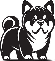 Boxer Dog silhouette vector collection on white background. Dog art work vector illustration.