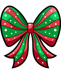 Coquette Christmas Bow Clipart