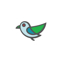 Fototapeta premium small bird icon design
