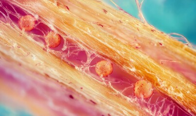 Root tip of Onion and Mitosis cell in the Root tip of Onion under a microscope