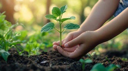 Fototapeta premium hope in future generation optimism sustainability
