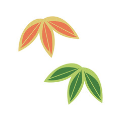 竹の葉　ベクターイラスト