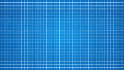 Geometric seamless pattern with blue grid reflected on blue background