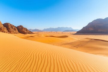 Landscape of sunrise in the desert.generative AI