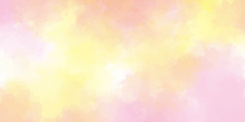 Modern and paper texture design with sky blue cloud. Abstract pastel watercolor hand painted background. Fantasy light red, pink shades watercolor background. picture painting vector illustration. art