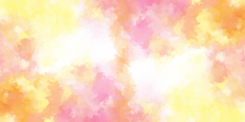 Modern and paper texture design with sky blue cloud. Abstract pastel watercolor hand painted background. Fantasy light red, pink shades watercolor background. picture painting vector illustration. art