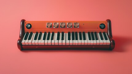 Colorful Melodica on Bright Background
