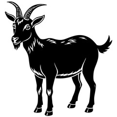 silhouette of a goat