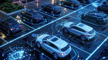 Advanced smart parking system with autonomous vehicles parking themselves
