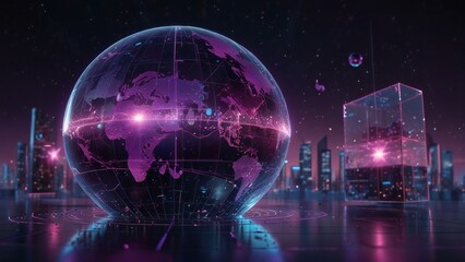 abstract digital world