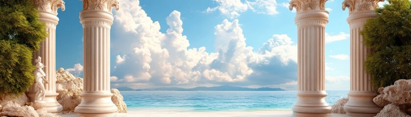 Elegant and Simple Beach Wedding Setup with Stunning Ocean Views A Romantic Destination Wedding Inspiration