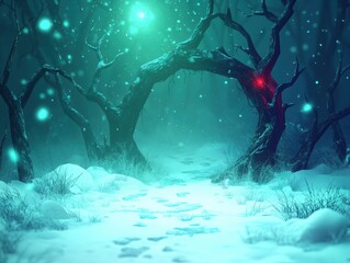 The Mystery of Frosty Hollow | A gripping thriller novel cover featuring a shadowy forest during winter