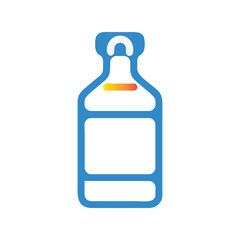 line bottle icon design