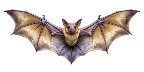 Obraz premium Abstract symmetrical dance of a bat in vibrant colors