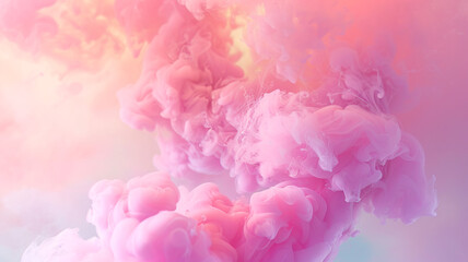 Fototapeta premium light and calming Pink Pastel Dreamscape: A Canvas of Clouds