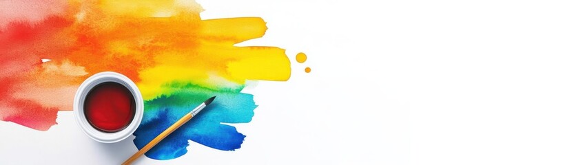 Artistic expression top view experimental theme water color Triadic Color Scheme