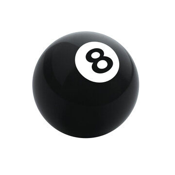 A black and white 8 ball representing the classic pool game ball  png background