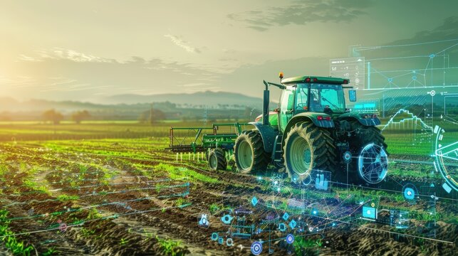 Advanced sensors for crop monitoring and precision agriculture, showcasing the concept of smart farming and technology integration in modern agriculture practices