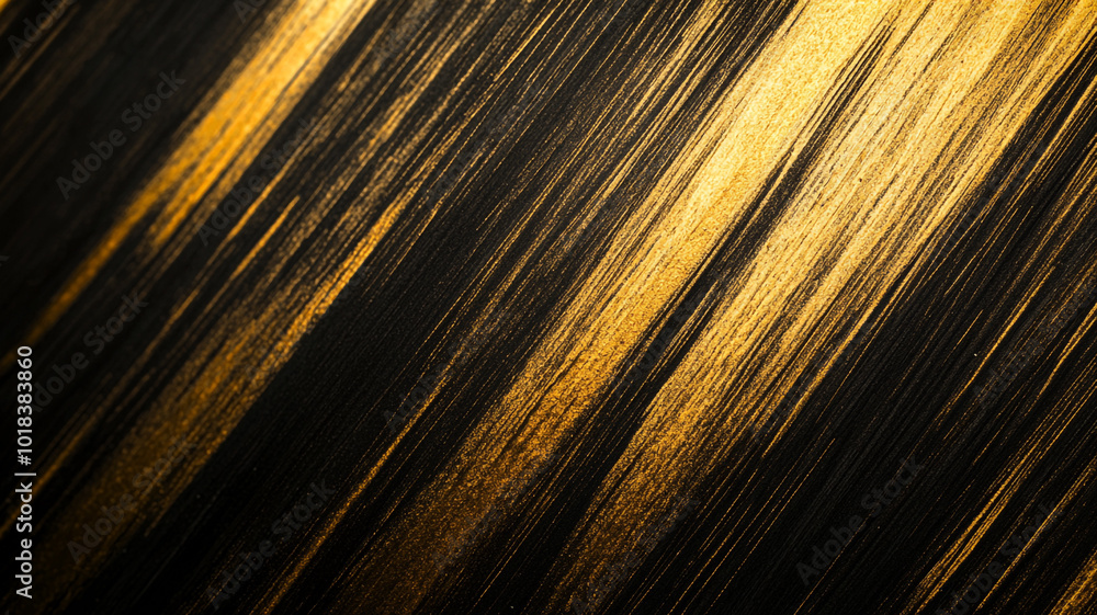 Poster abstract golden lines on a dark background creating an elegant and modern design effect