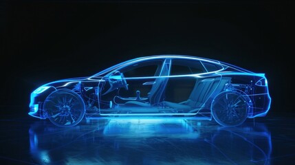 Electric Car Outline