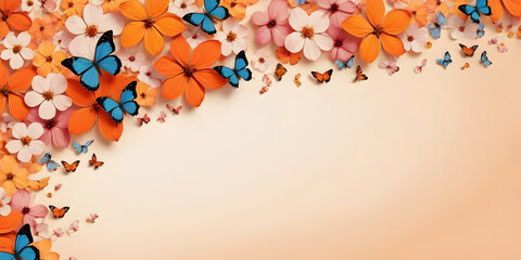 abstract background with butterflies