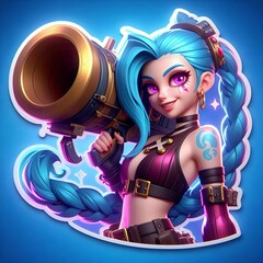 Jinx in Focus: Digital Art of the Chaos Girl - League of Legends