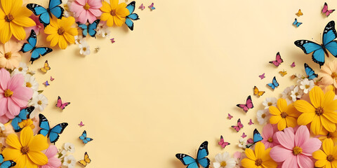 abstract background with butterflies