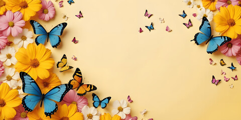 abstract background with butterflies