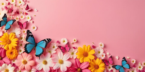 abstract background with butterflies