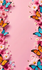 abstract background with butterflies