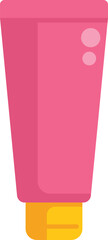 Pink cosmetic tube packaging for beauty product branding is standing on white background