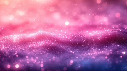 Obraz premium Abstract Pink and Purple Glitter Background with Soft Bokeh Lights