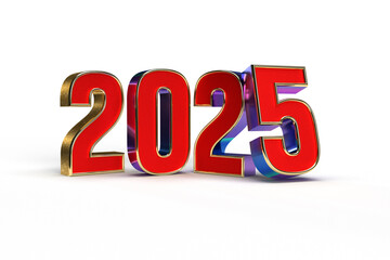 Happy new year 2024 golden 3d numbers with luxury text transparent background