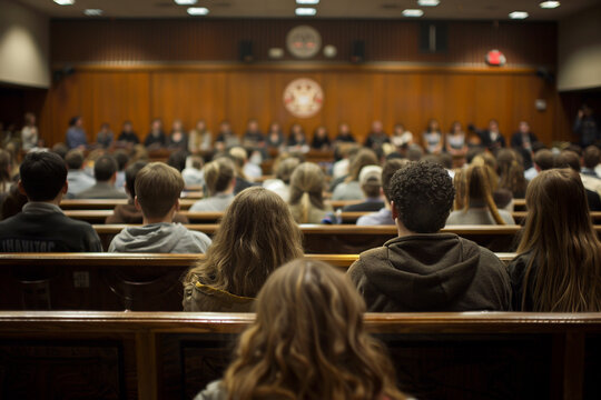 A student council meeting, focus on academic participation, youth engagement in learning