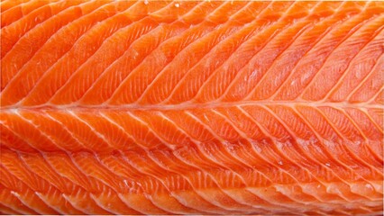 Close-up of fresh red salmon, showcasing its rich texture and vibrant color