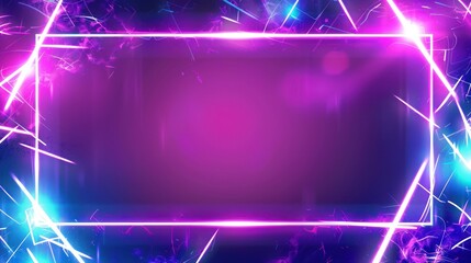 Fototapeta premium Neon Frame Abstract Background