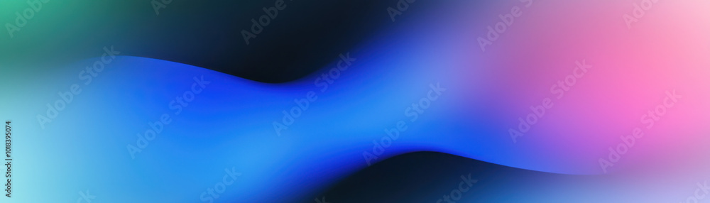 Poster abstract digital wave design with vibrant colors blending seamlessly, creating a visually appealing 