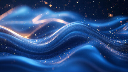 Abstract blue illustration with layered gradients and blurred textures, ideal for a futuristic technology banner